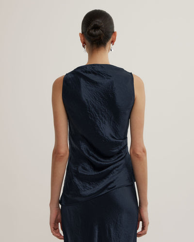 Crinkle High Neck Top