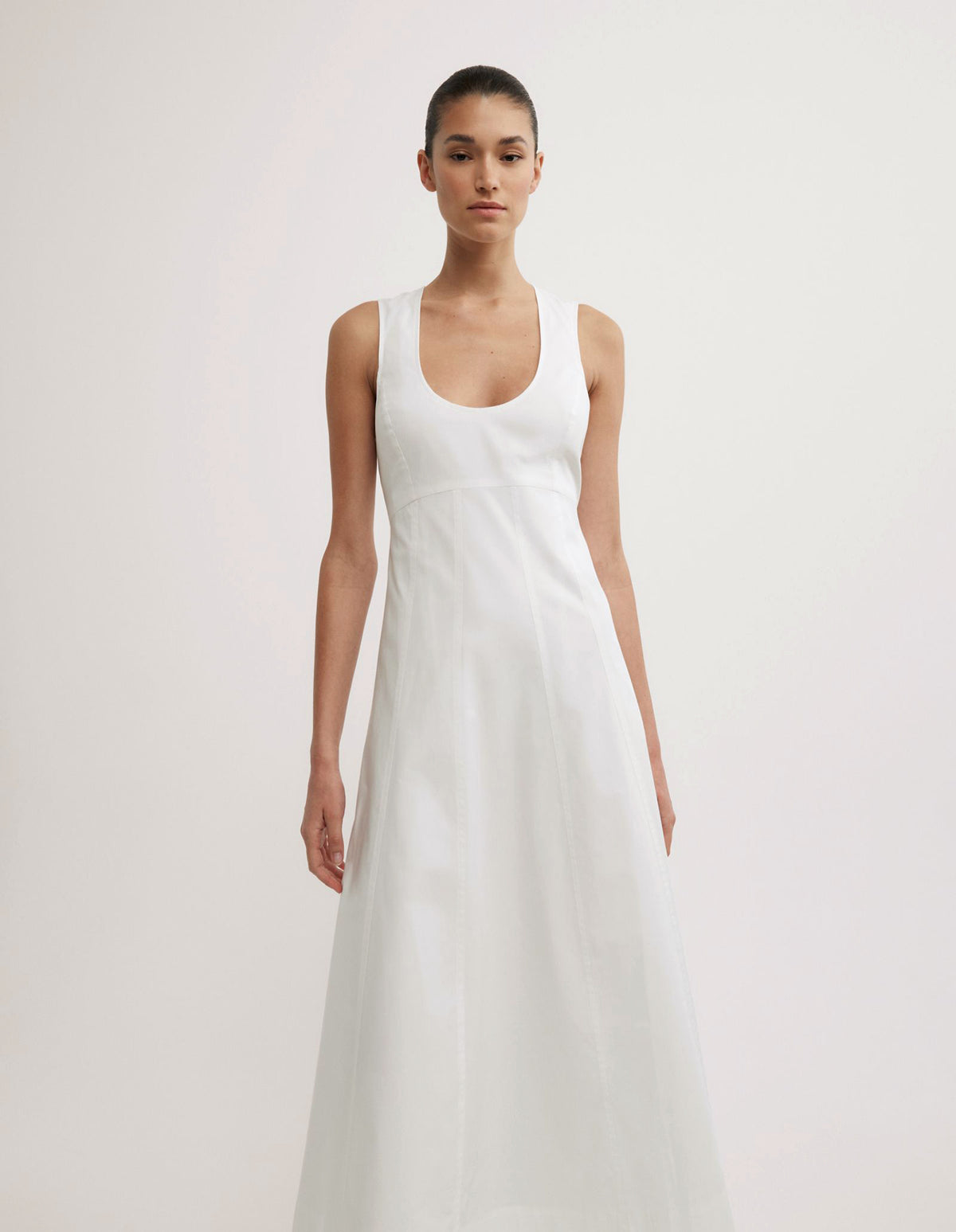 Scoop Neck Midi Dress
