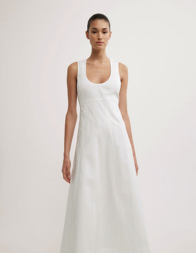 Scoop Neck Midi Dress