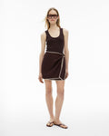 Wrap Tie Mini Skirt