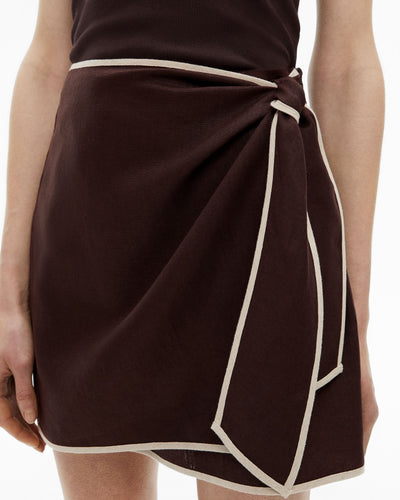 Wrap Tie Mini Skirt