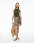 Wrap Tie Mini Skirt