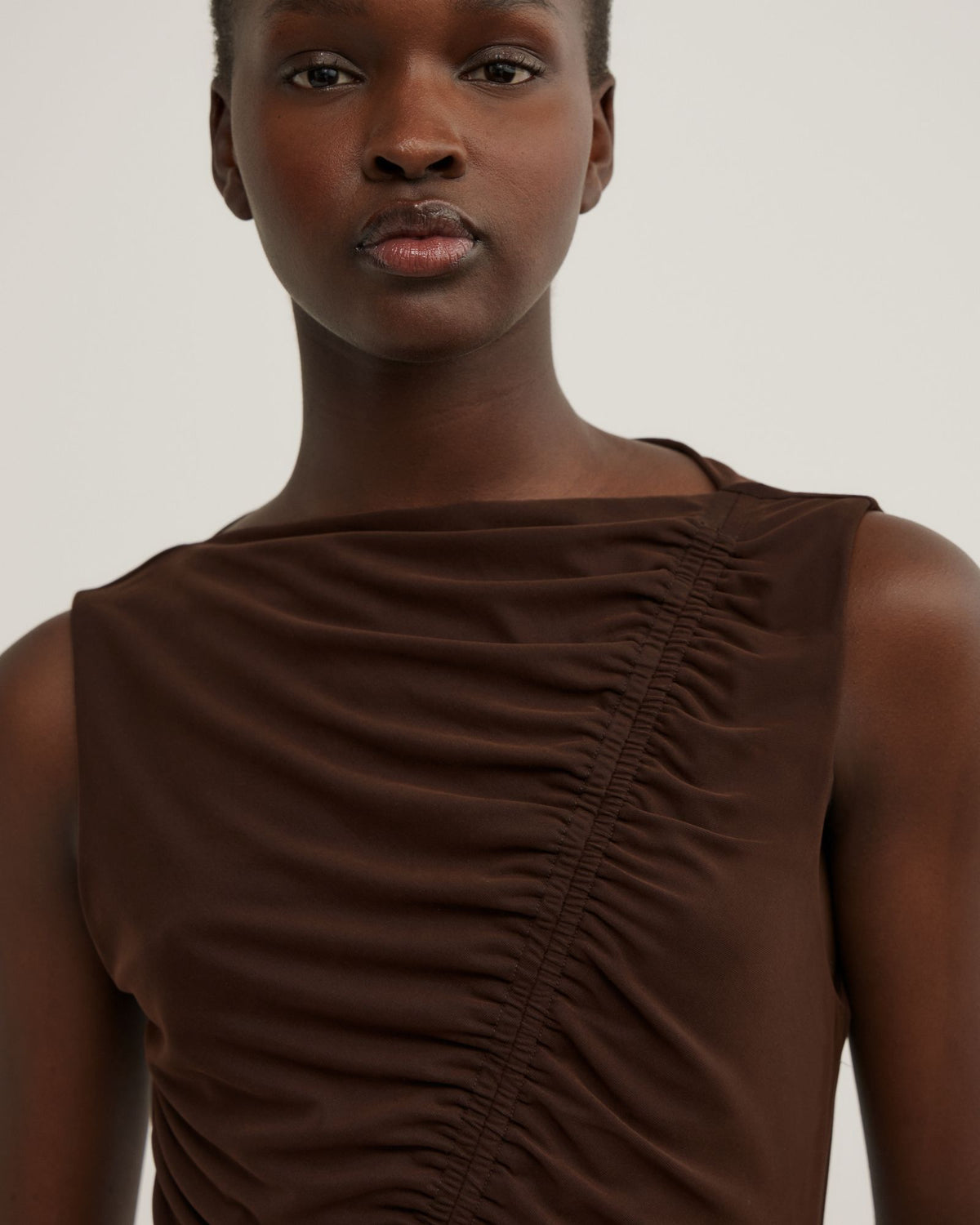 Asymmetric Gather Dress
