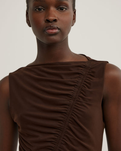 Asymmetric Gather Dress