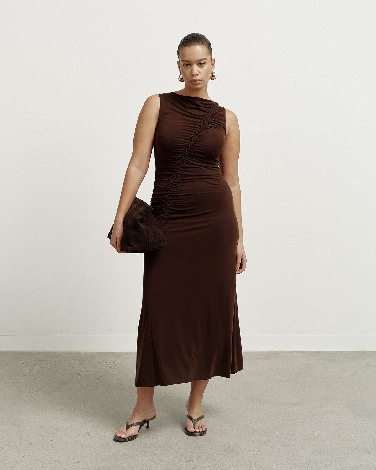 Asymmetric Gather Dress