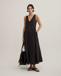 Maxi Panel Gather Dress