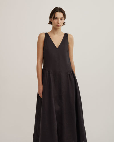 Maxi Panel Gather Dress