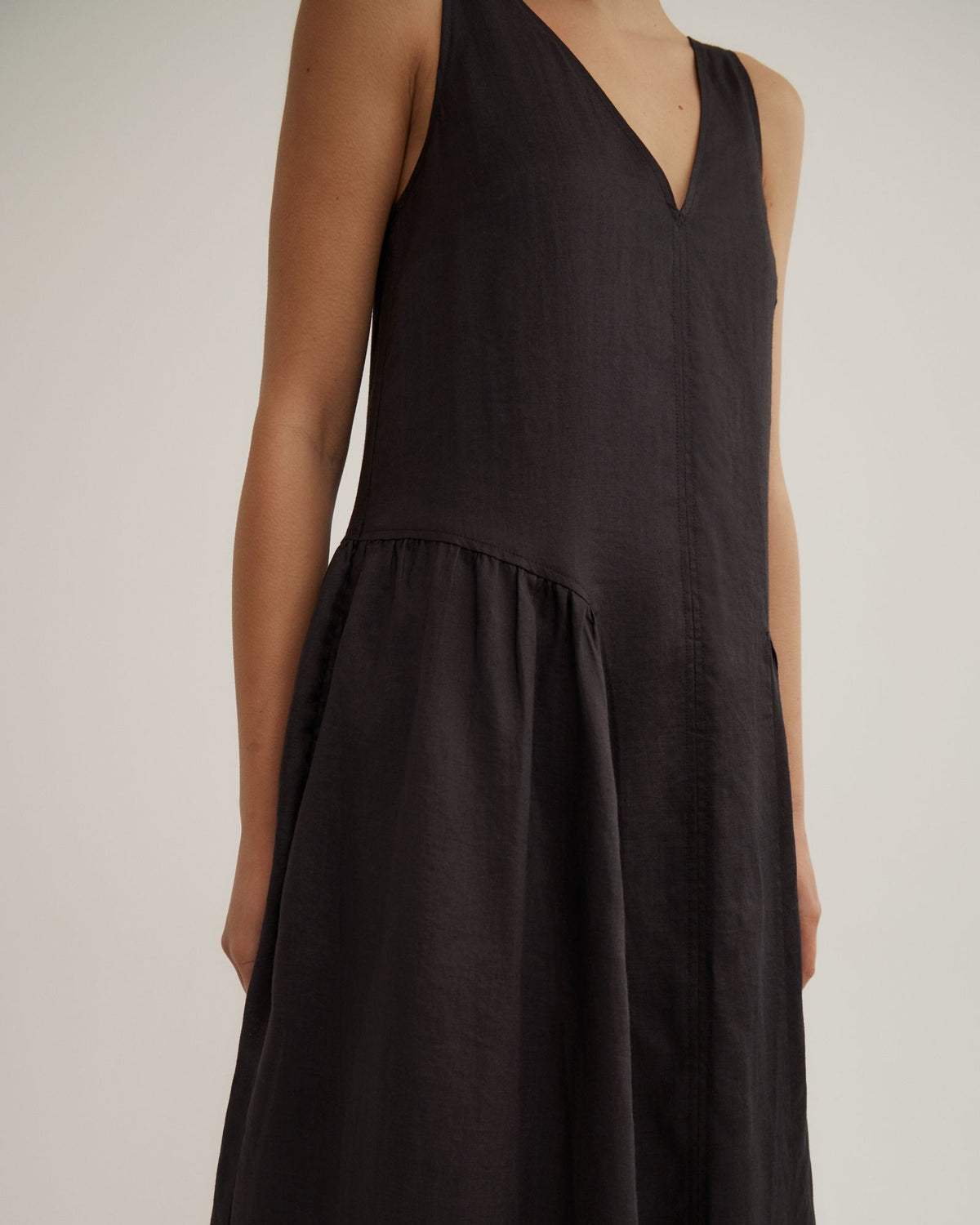 Maxi Panel Gather Dress