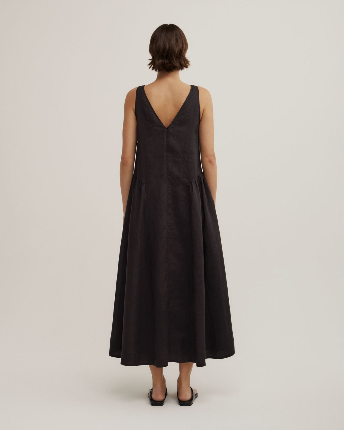 Maxi Panel Gather Dress