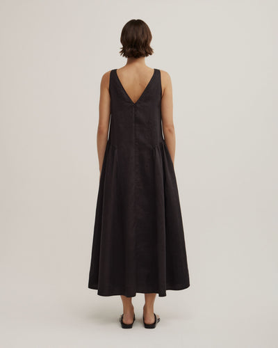 Maxi Panel Gather Dress