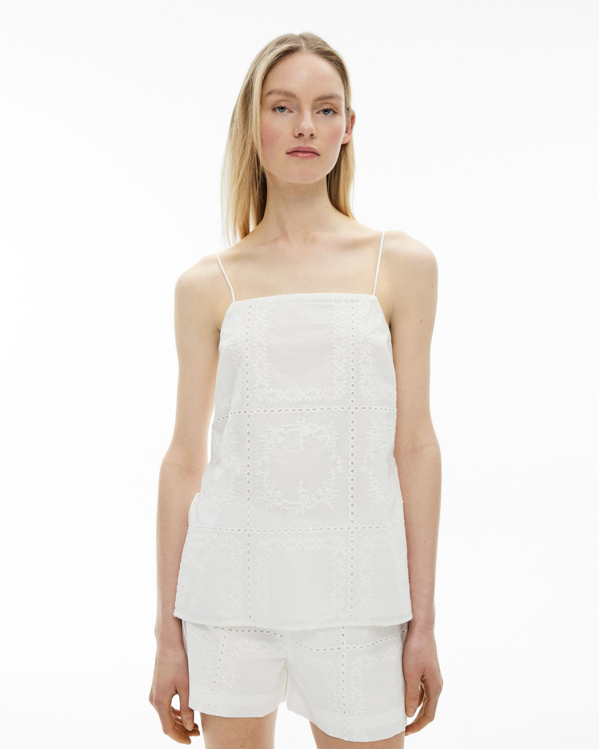 Embroidered Tie Camisole