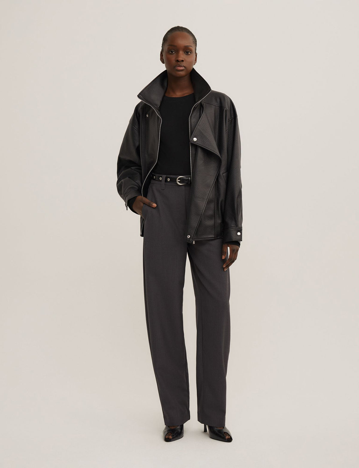Funnel Neck Bomber Jacket
