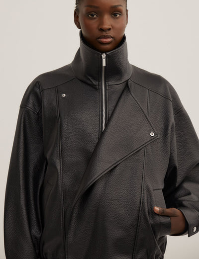 Funnel Neck Bomber Jacket