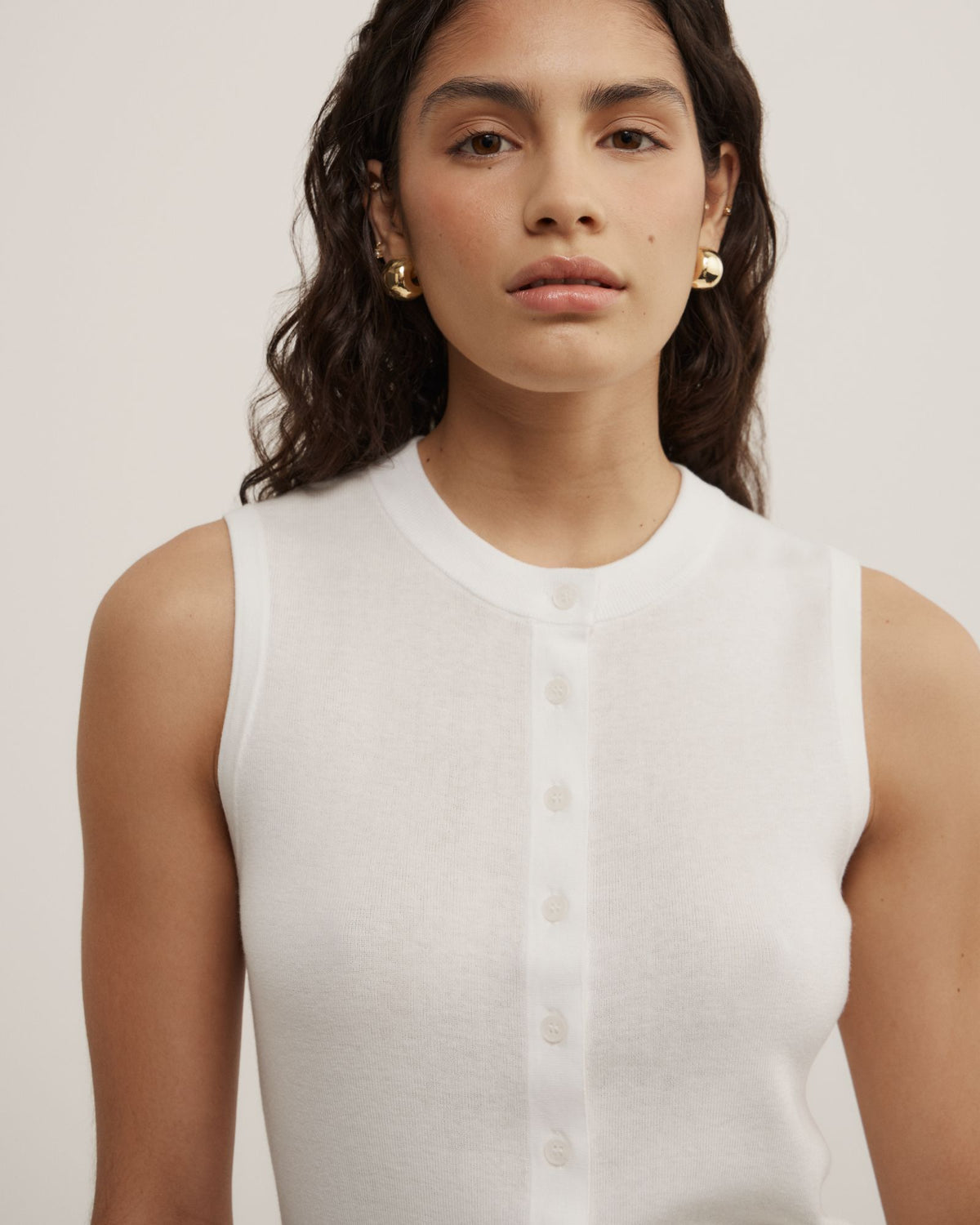 Knit Button Tank