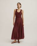 Godet Panel Maxi Skirt