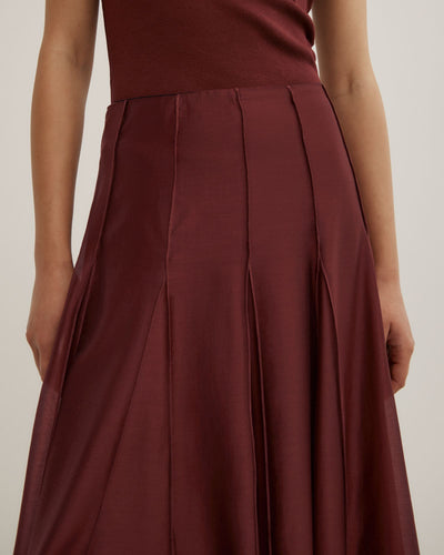 Godet Panel Maxi Skirt