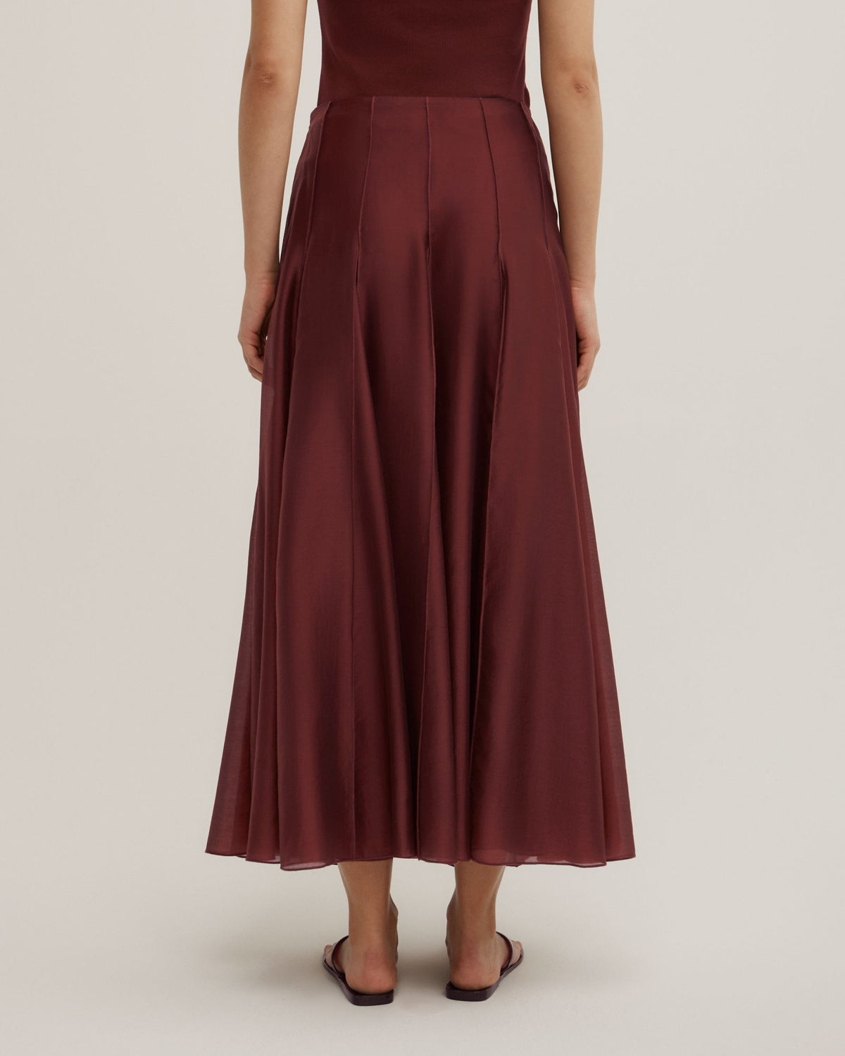 Godet Panel Maxi Skirt