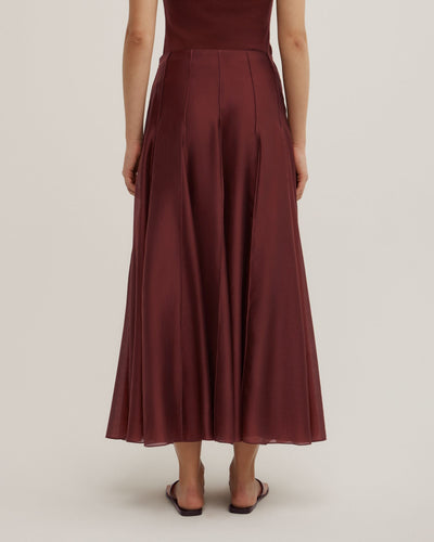 Godet Panel Maxi Skirt