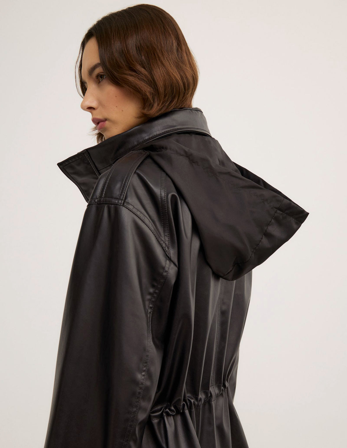 Drawcord Funnel Neck Jacket