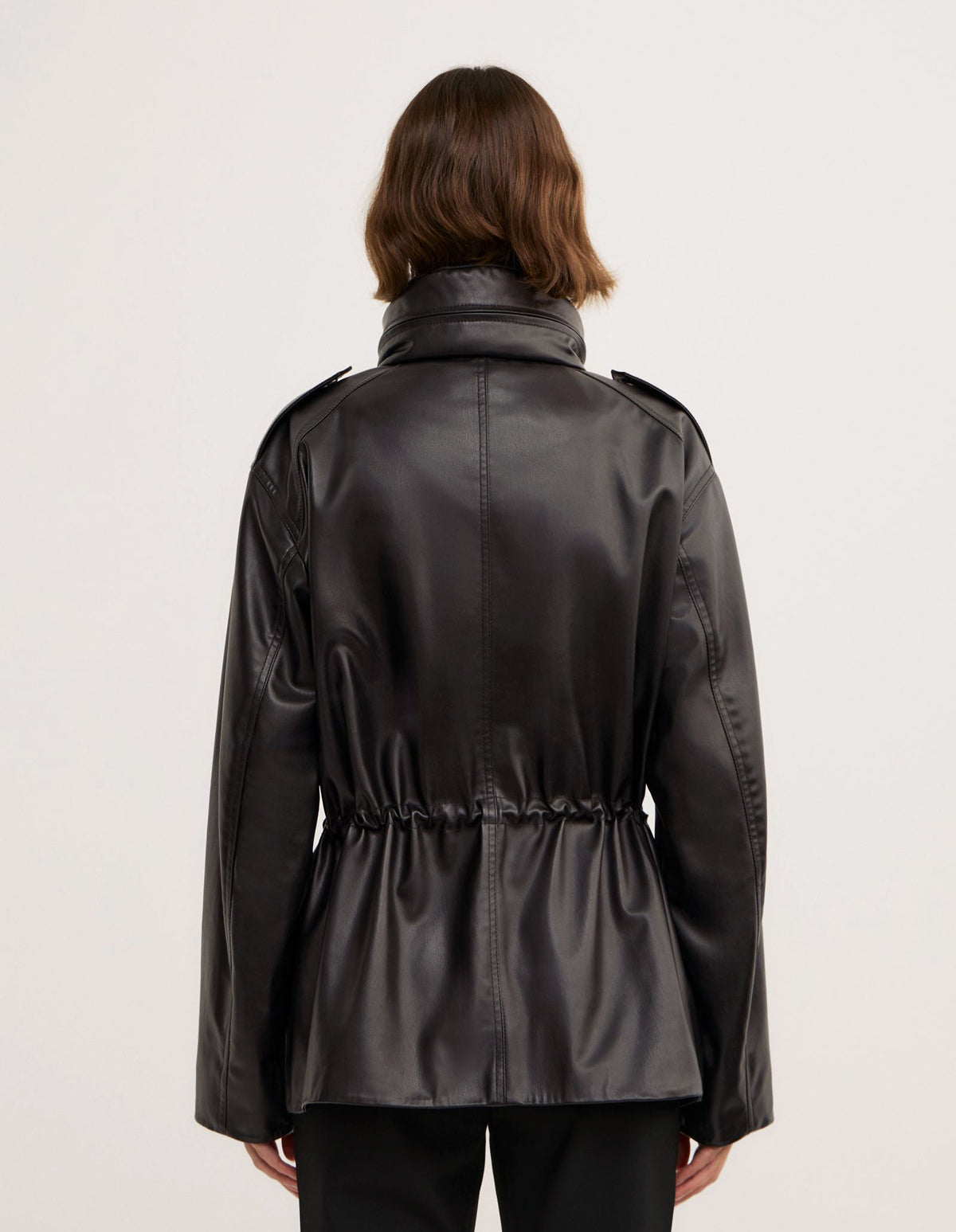 Drawcord Funnel Neck Jacket
