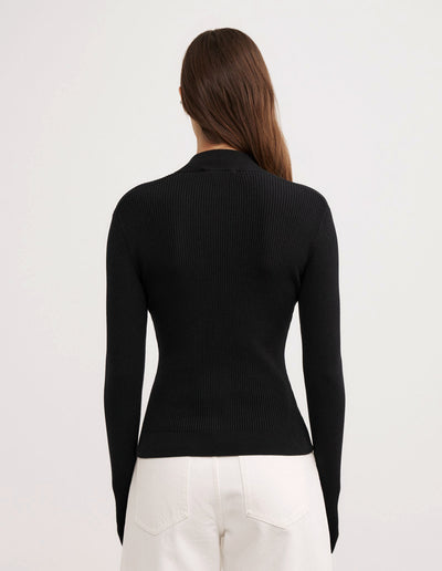 Double Zip Knit Cardigan