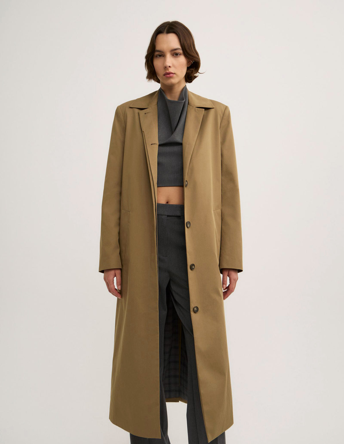 Single Breasted Trench Coat