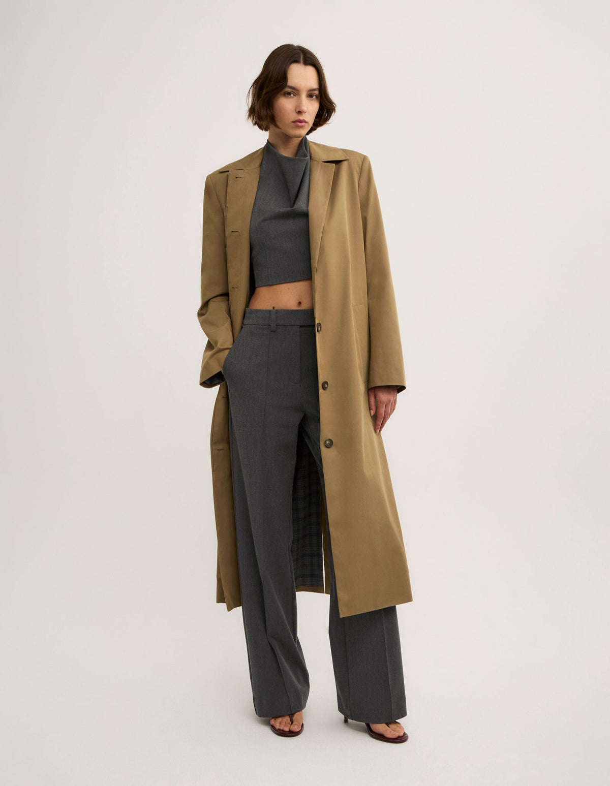 Single Breasted Trench Coat