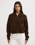 Wool Knit Bomber Jacket