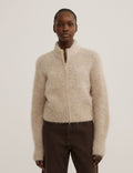 Fluffy Funnel Bomber Jacket