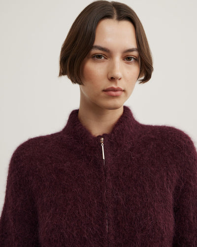 Fluffy Funnel Bomber Jacket
