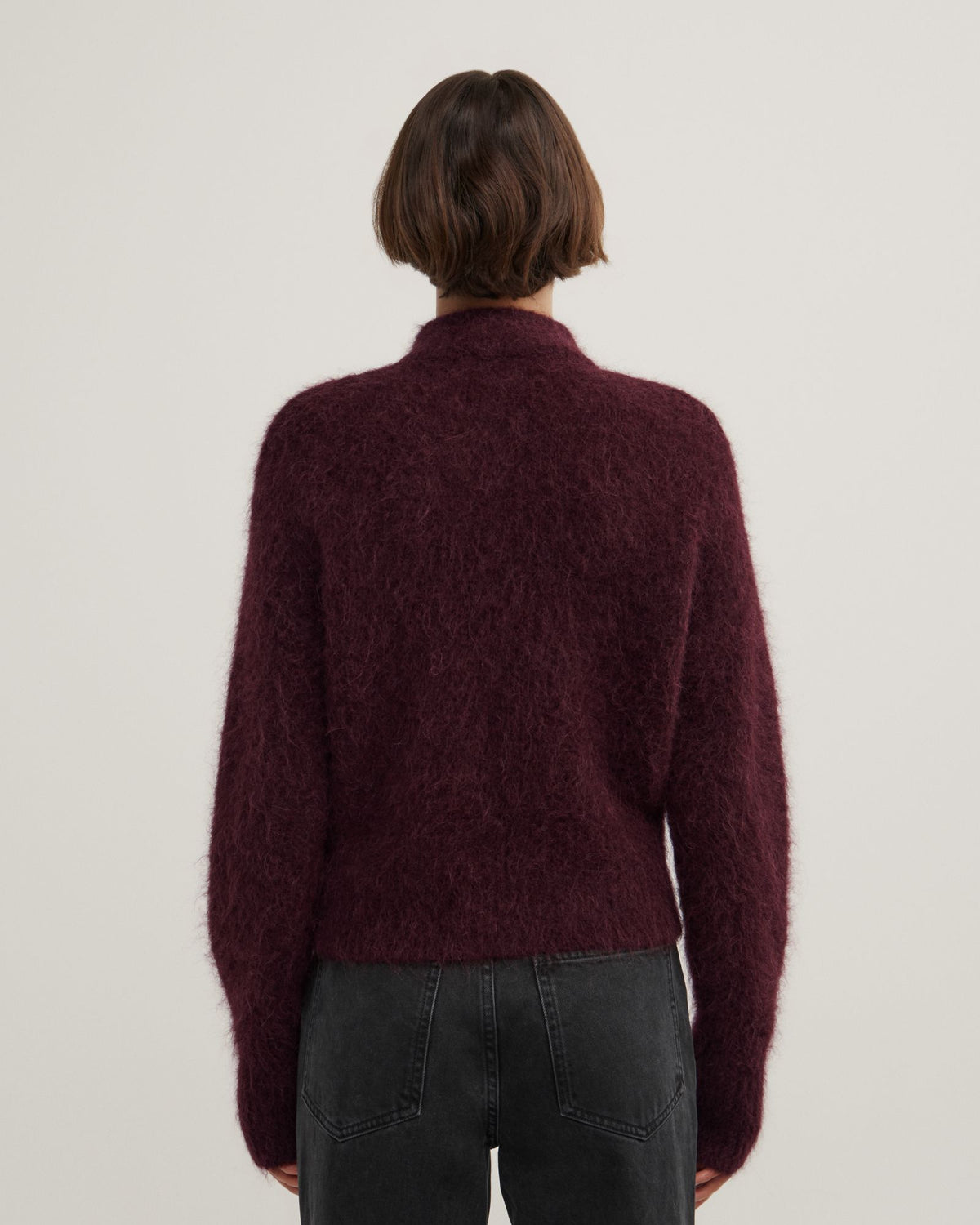 Fluffy Funnel Bomber Jacket