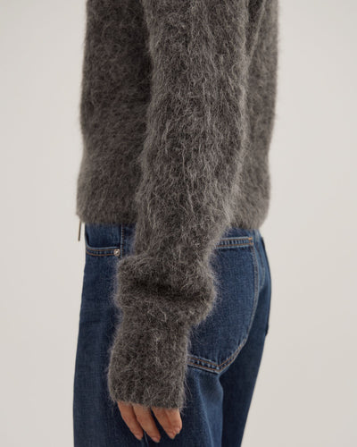 Fluffy Funnel Bomber Jacket