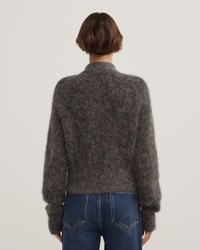 Fluffy Funnel Bomber Jacket