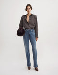 Split Detail Denim Jeans