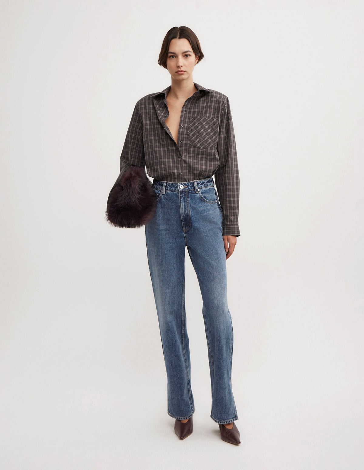 Split Detail Denim Jeans