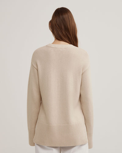 Longline Crew Neck Knit