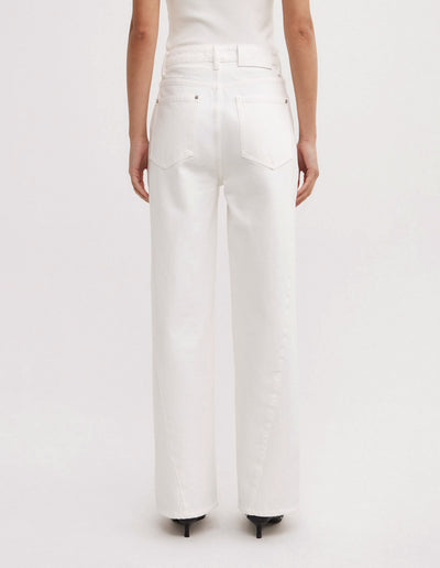 Angled Seam Denim Jeans
