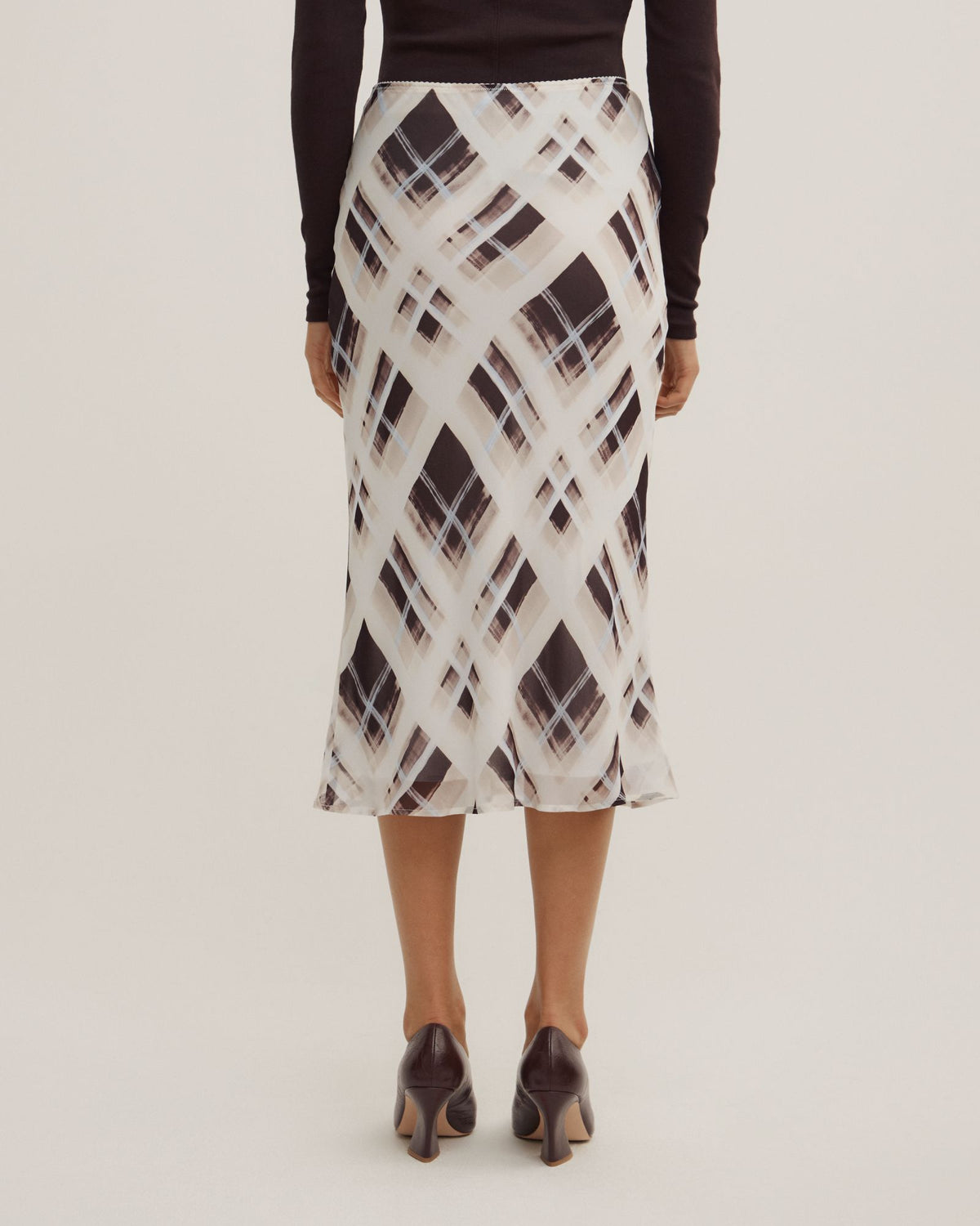 Check Midi Skirt