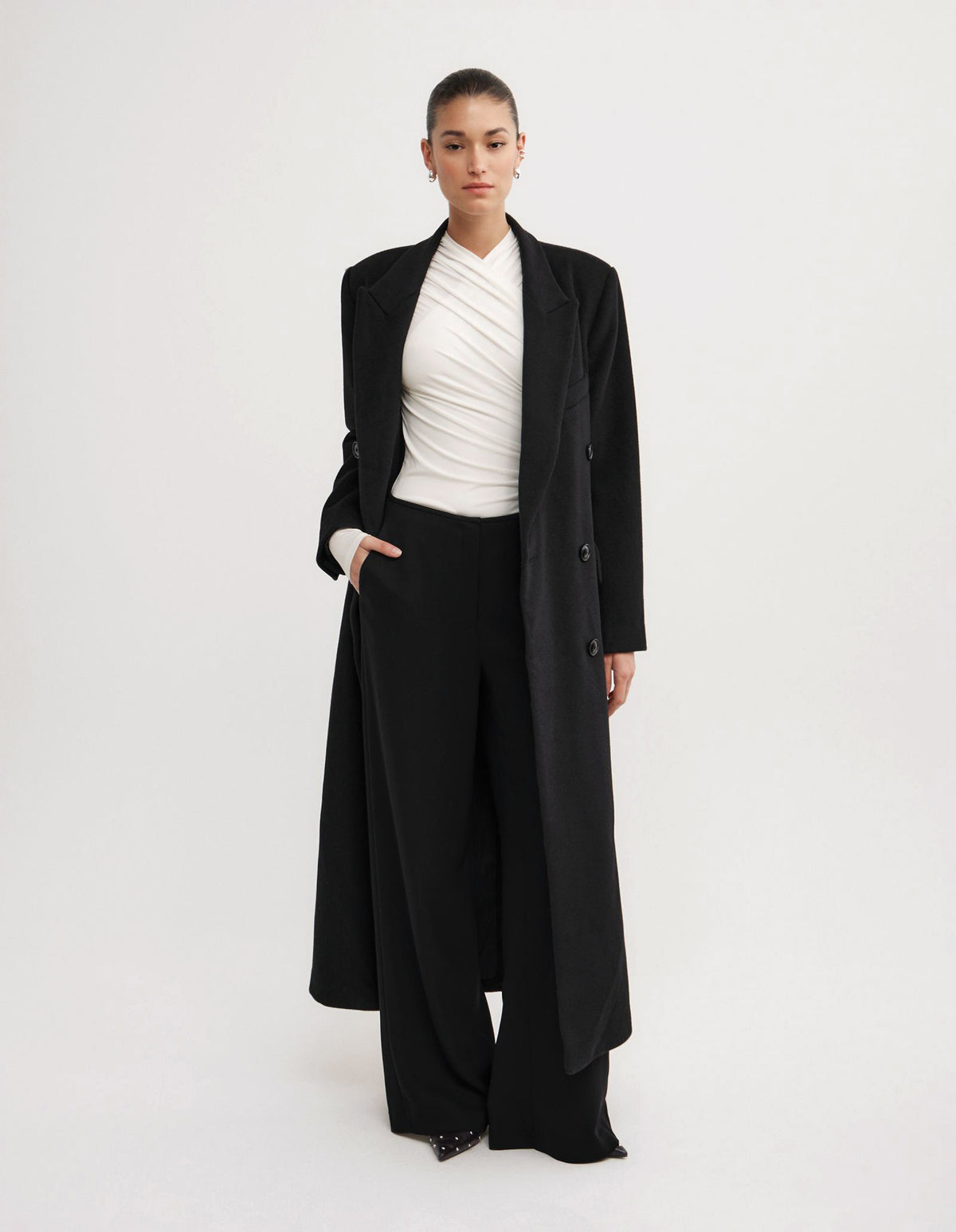 Wrap Long Sleeve Jersey Top