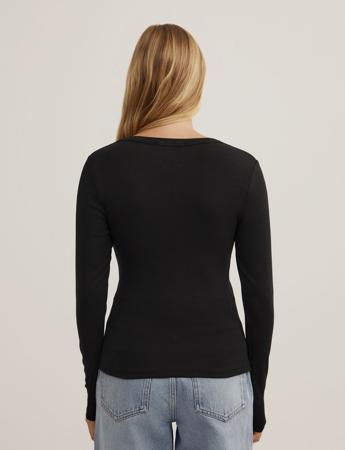 V-Neck Long Sleeve Top