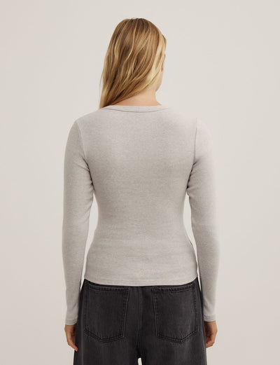 V-Neck Long Sleeve Top