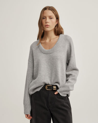 Relaxed Scoop Knit