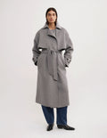 Wool Blend Trench Coat
