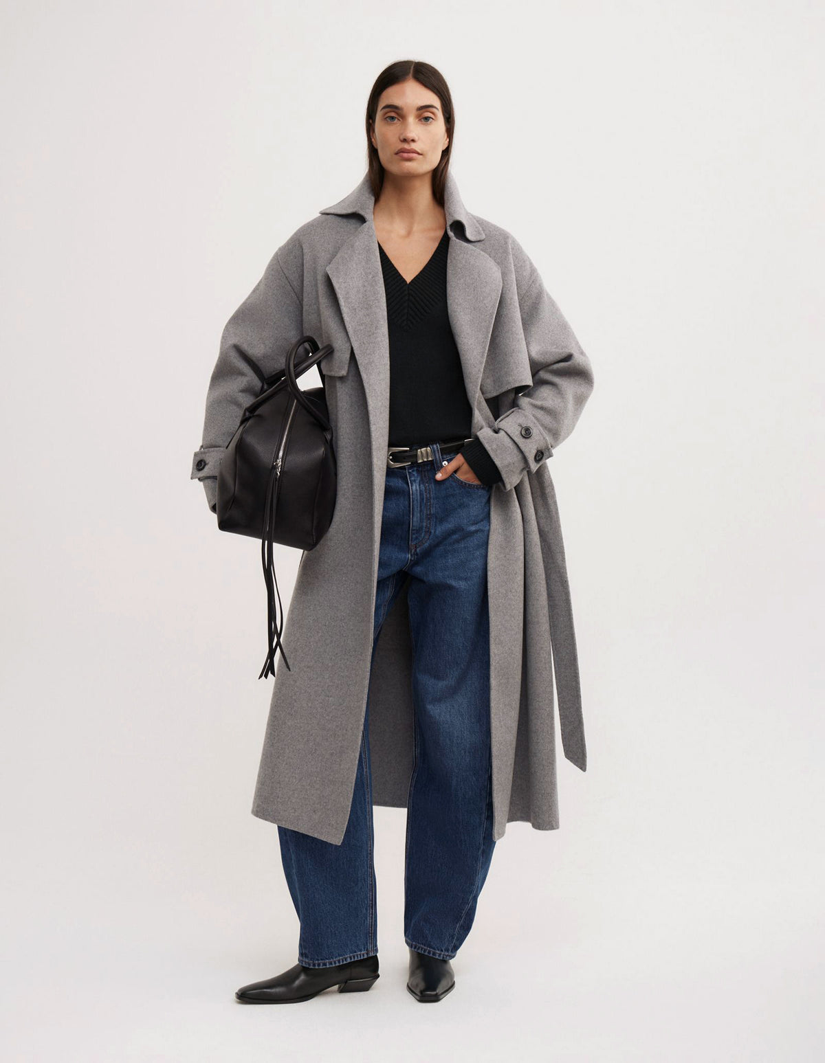 Wool Blend Trench Coat