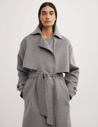 Wool Blend Trench Coat