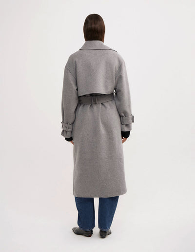 Wool Blend Trench Coat