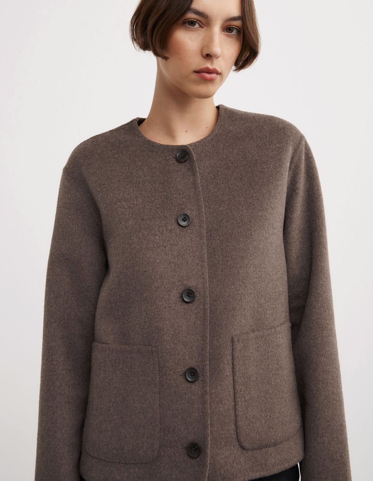 Crop Scarf Coat