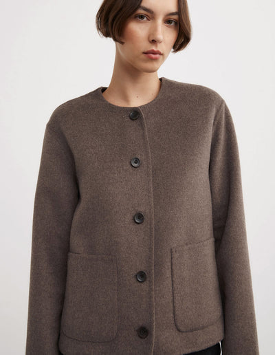 Crop Scarf Coat