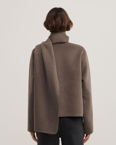 Crop Scarf Coat
