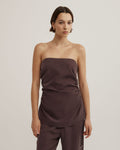 Cupro Strapless Top